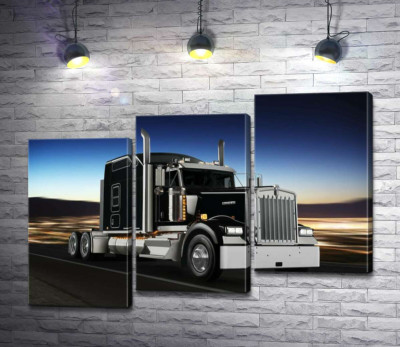 Модульная картина "Тягач американского производства компании "Kenworth""