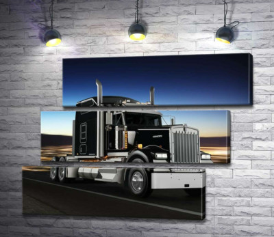 Модульна картина "Тягач американського виробництва компанії "Kenworth""