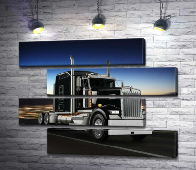 Модульна картина "Тягач американського виробництва компанії "Kenworth""