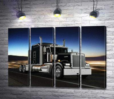 Модульна картина "Тягач американського виробництва компанії "Kenworth""