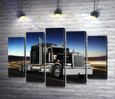 Модульная картина "Тягач американского производства компании "Kenworth""