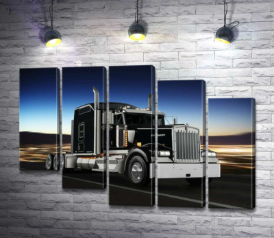 Модульная картина "Тягач американского производства компании "Kenworth""