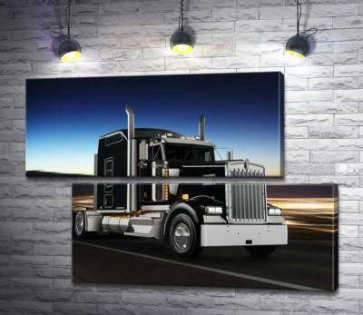Модульная картина "Тягач американского производства компании "Kenworth""