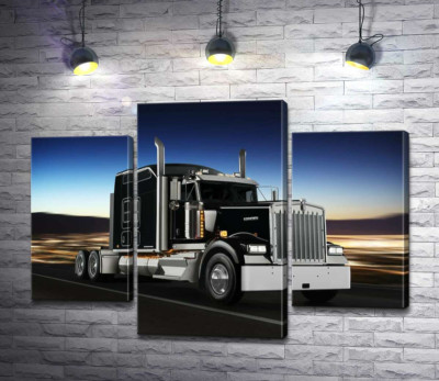 Модульна картина "Тягач американського виробництва компанії "Kenworth""