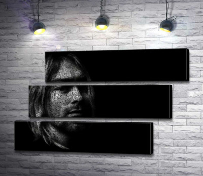Силует музиканта Курта Кобейна (Kurt Cobain) із рядків пісень