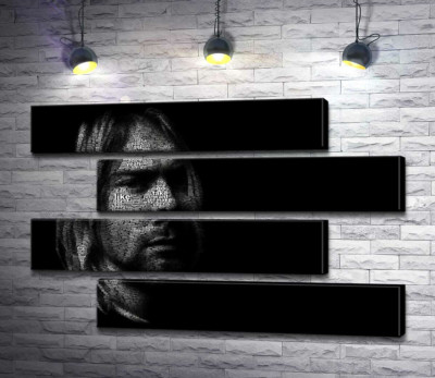 Силует музиканта Курта Кобейна (Kurt Cobain) із рядків пісень