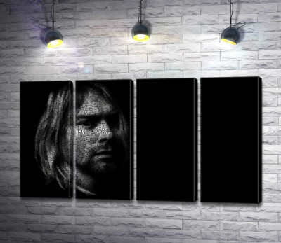 Силует музиканта Курта Кобейна (Kurt Cobain) із рядків пісень