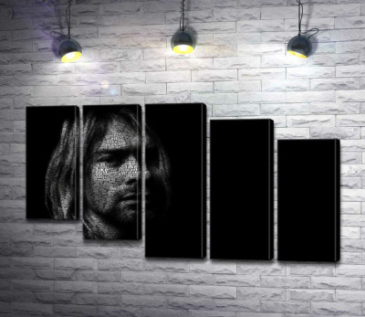 Силует музиканта Курта Кобейна (Kurt Cobain) із рядків пісень