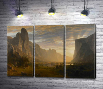 Модульная картина "Вид снизу на долину Йосемити, Калифорния (Looking Down the Yosemite Valley, California)"