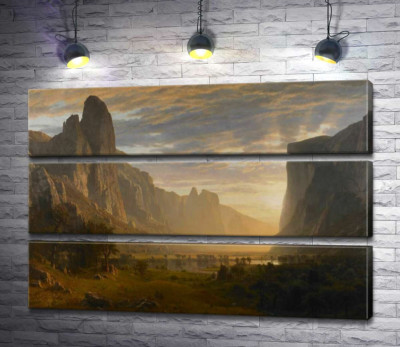 Модульная картина "Вид снизу на долину Йосемити, Калифорния (Looking Down the Yosemite Valley, California)"