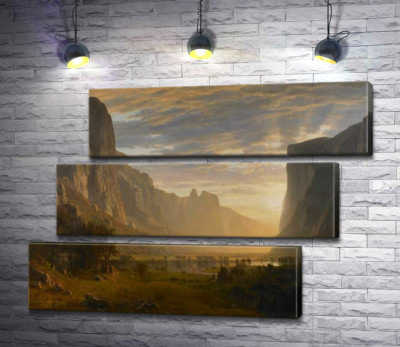 Модульная картина "Вид снизу на долину Йосемити, Калифорния (Looking Down the Yosemite Valley, California)"