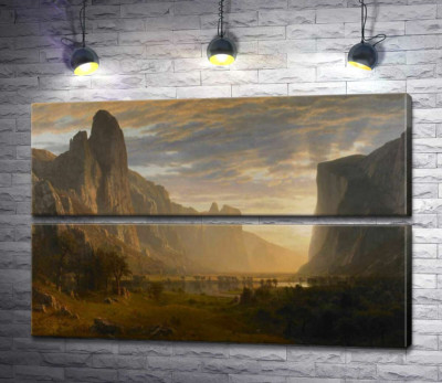 Модульна картина "Вид знизу на долину Йосеміті, Каліфорнія (Looking Down the Yosemite Valley, California)"