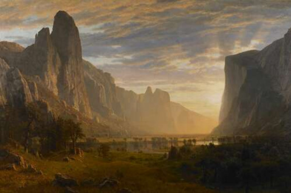 Вид снизу на долину Йосемити, Калифорния (Looking Down the Yosemite Valley, California) – Альберт Бирштадт (Albert Bierstadt)