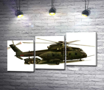 Модульная картина "Грузоподъемный вертолет AgustaWestland AW101/Merlin"