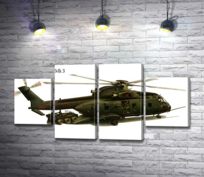 Модульна картина "Вантажопідйомний вертоліт AgustaWestland AW101/Merlin"