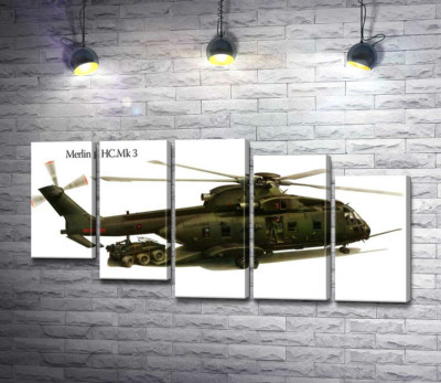Модульна картина "Вантажопідйомний вертоліт AgustaWestland AW101/Merlin"