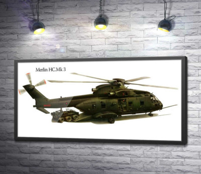 Постер "Вантажопідйомний вертоліт AgustaWestland AW101/Merlin"