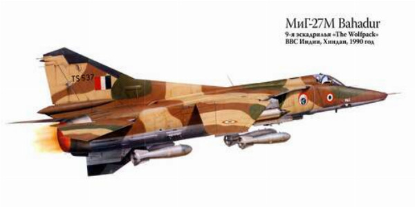 Советский сверхзвуковой истребитель-бомбардировщик МиГ-27М