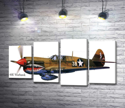 Американський винищувач Curtiss P-40 Warhawk часів Другої світової війни