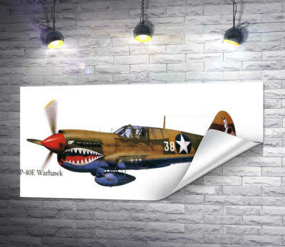 Американский истребитель Curtiss P-40 Warhawk времен Второй мировой войны