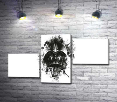 Модульная картина "Дарт Вейдер (Darth Vader) на постере к фильму "Звездные войны" (Star Wars)"