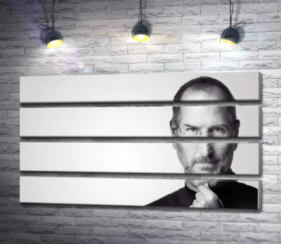 Портрет Стива Джобса (Steve Jobs) в черно-белых тонах