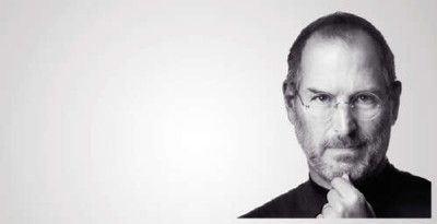 Портрет Стіва Джобса (Steve Jobs) в чорно-білих тонах