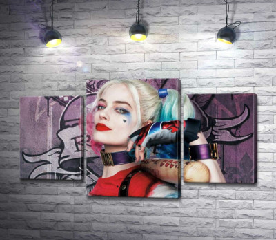 Модульна картина "Яскрава Марго Роббі (Margot Robbie) в образі провокативної Гарлі Квінн"
