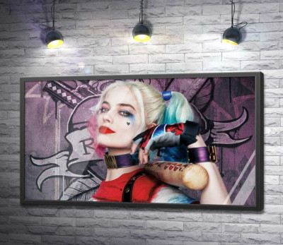 Постер "Яскрава Марго Роббі (Margot Robbie) в образі провокативної Гарлі Квінн"