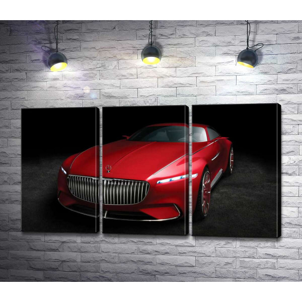 Красная изысканность автомобиля Mercedes-Maybach Vision 6