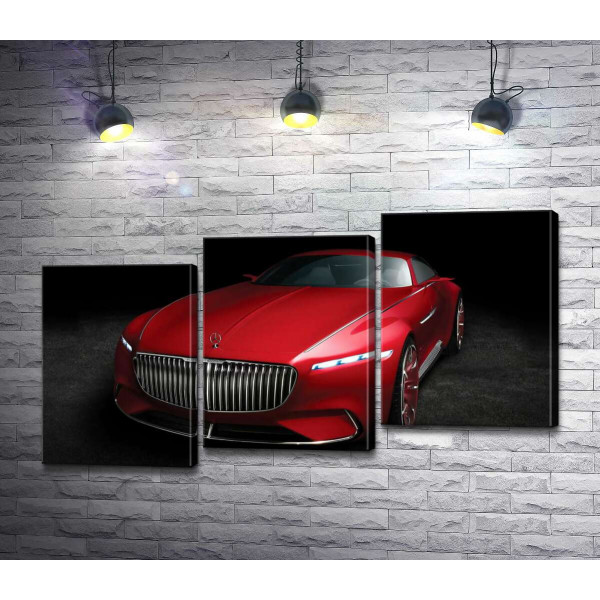 Красная изысканность автомобиля Mercedes-Maybach Vision 6