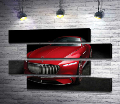 Модульна картина "Червона вишуканість автомобіля Mercedes-Maybach Vision 6"