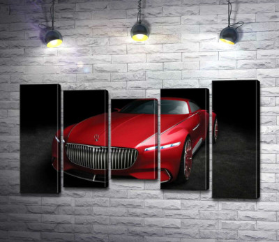 Модульна картина "Червона вишуканість автомобіля Mercedes-Maybach Vision 6"