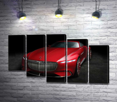 Червона вишуканість автомобіля Mercedes-Maybach Vision 6