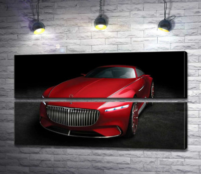 Модульна картина "Червона вишуканість автомобіля Mercedes-Maybach Vision 6"