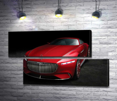 Червона вишуканість автомобіля Mercedes-Maybach Vision 6
