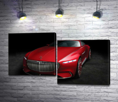 Модульна картина "Червона вишуканість автомобіля Mercedes-Maybach Vision 6"