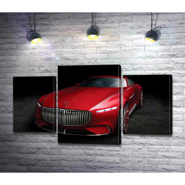Червона вишуканість автомобіля Mercedes-Maybach Vision 6