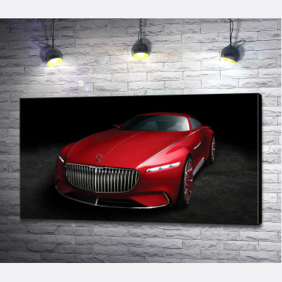 Красная изысканность автомобиля Mercedes-Maybach Vision 6