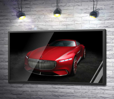 Постер "Красная изысканность автомобиля Mercedes-Maybach Vision 6"