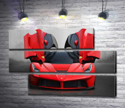 Червоний автомобіль лімітованої серії Ferrari LaFerrari