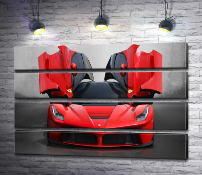 Червоний автомобіль лімітованої серії Ferrari LaFerrari