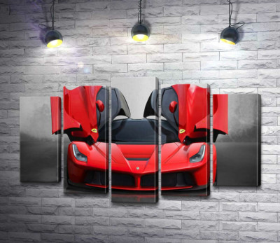 Красный автомобиль лимитированной серии Ferrari LaFerrari