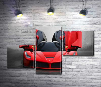 Червоний автомобіль лімітованої серії Ferrari LaFerrari