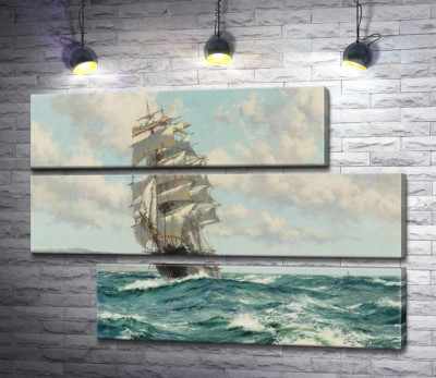 Корабль клипер у берегов Северной Америки (Clipper Ship North America)