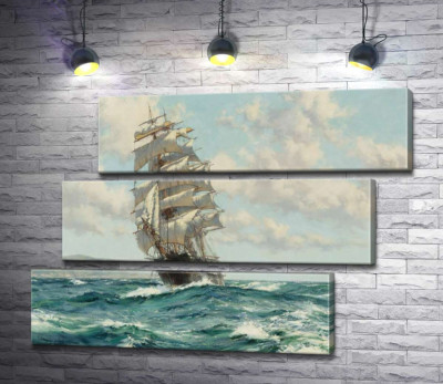 Корабель кліпер біля берегів Північної Америки ( Clipper Ship North America)