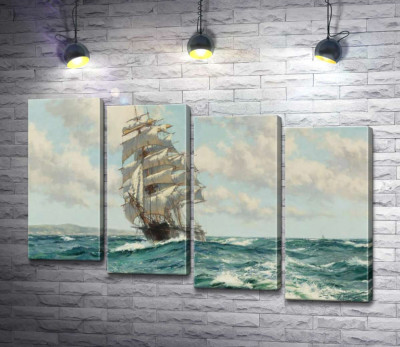Модульна картина "Корабель кліпер біля берегів Північної Америки ( Clipper Ship North America)"