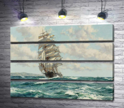 Модульная картина "Корабль клипер у берегов Северной Америки (Clipper Ship North America)"