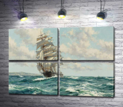 Корабль клипер у берегов Северной Америки (Clipper Ship North America)