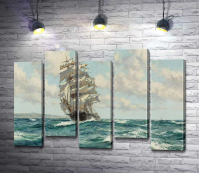 Корабль клипер у берегов Северной Америки (Clipper Ship North America)